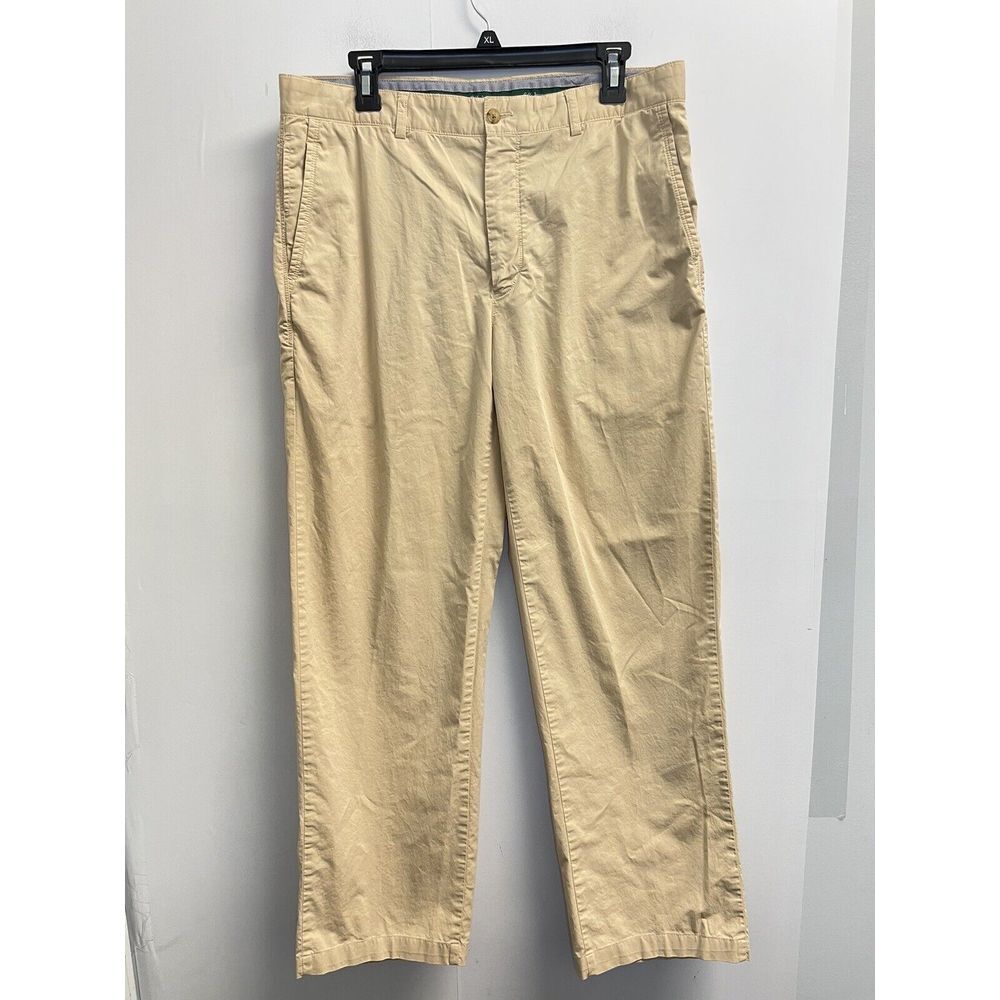 Bobby‎ Jones Pants Men's 34/31 Beige Flat Front Chino Golf Cotton Blend Athletic
